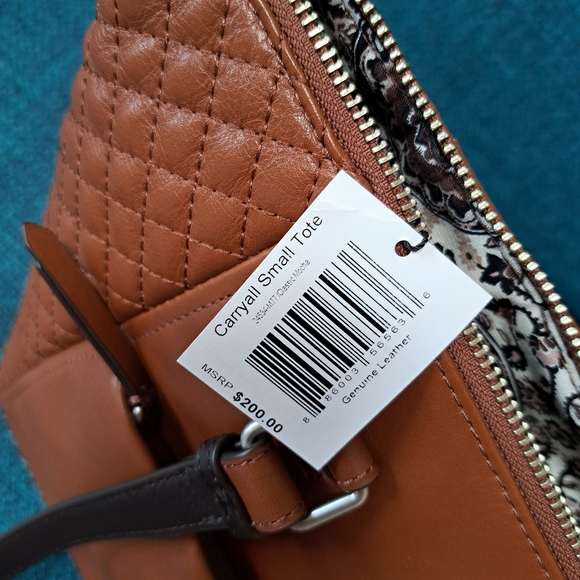 NWT Vera Bradley Leather Carryall Tote & Wallet Set - Picture 9 of 13